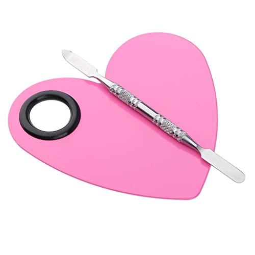 Harayaa Heart Shaped Makeup Brushes Set - 6 Piece Pink Cosmetic Tools Kit for Blush, Foundation & Eyeshadow Application | Perfect Valentine's Gift & Travel Beauty Essentials