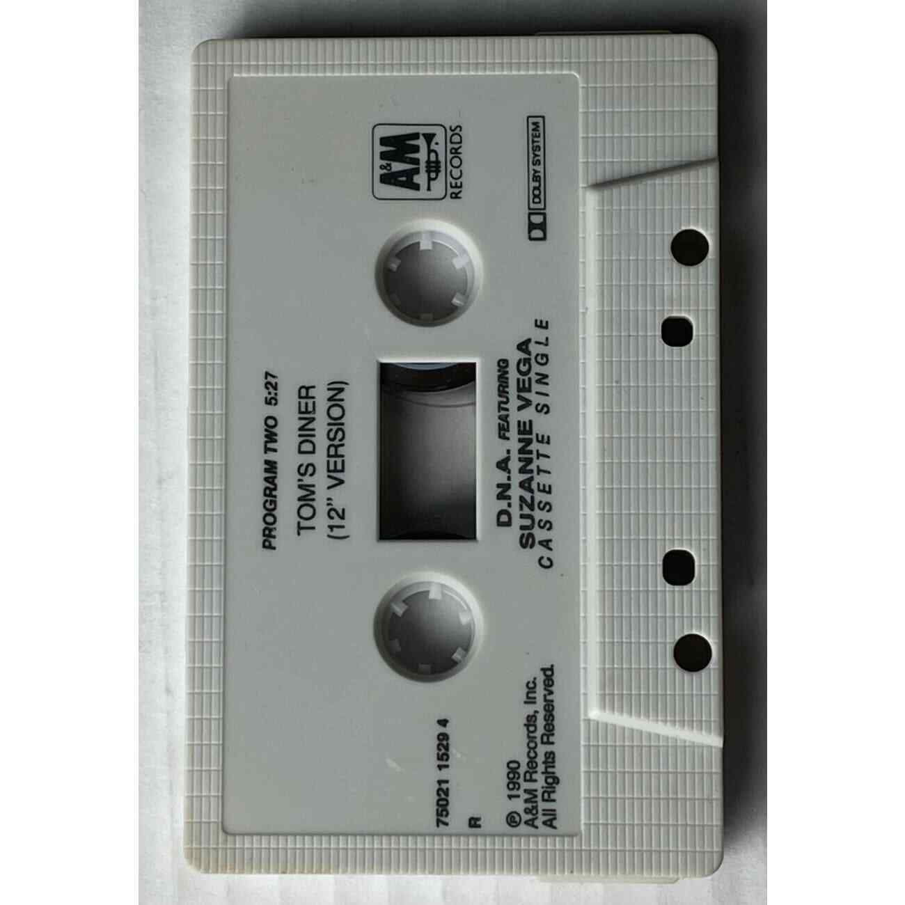 DNA ft. Suzanne Vega - Tom's Diner (1990) Cassette Single | Vintage Music Collectible | Perfect for 90s Nostalgia & Retro Music Lovers