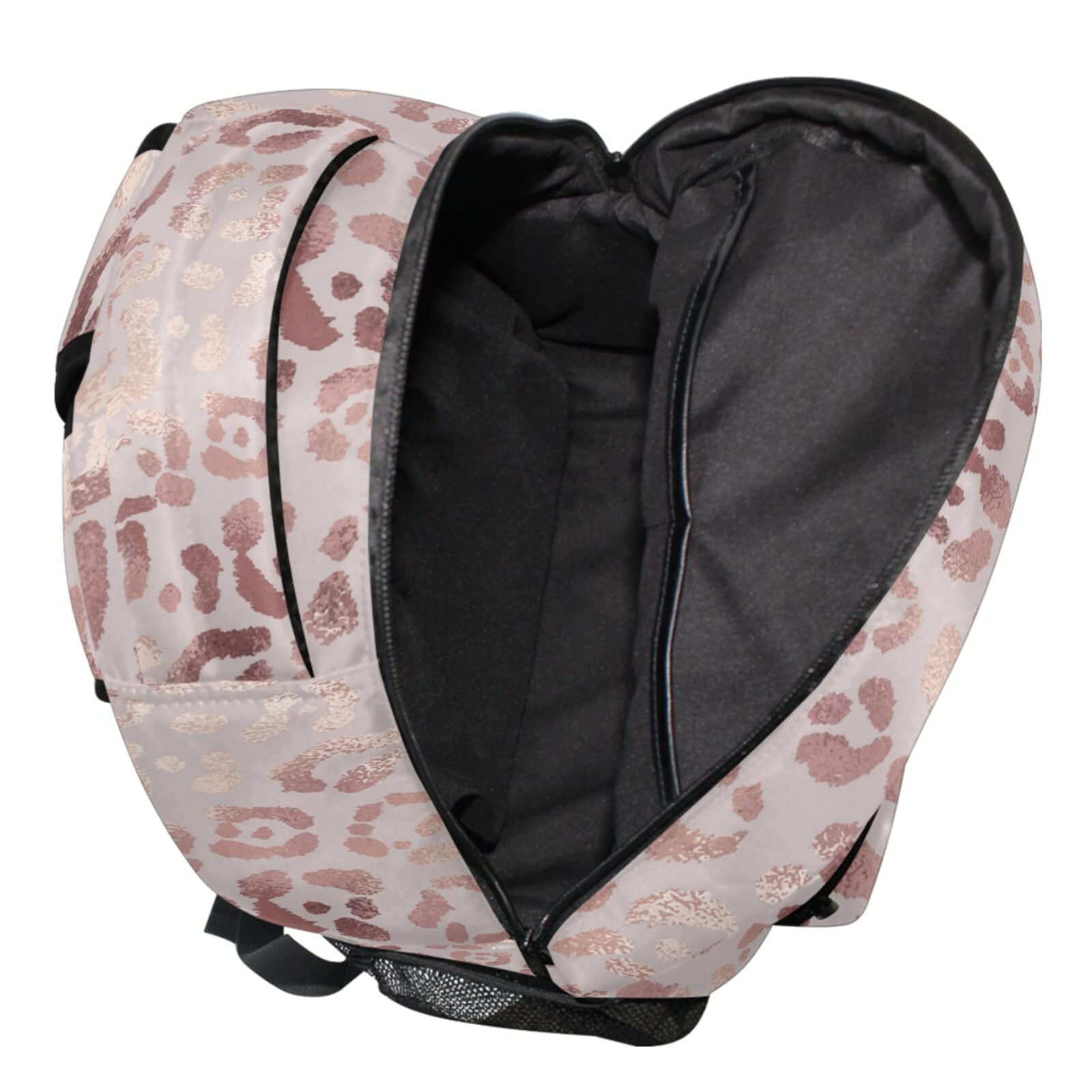 Stylish Rose Gold Leopard Print Laptop Backpack for College Students & Professionals - Durable School Bookbag with iPad/Tablet Compartment - Perfect for Travel, Work & Campus Life (One Size Fits All)