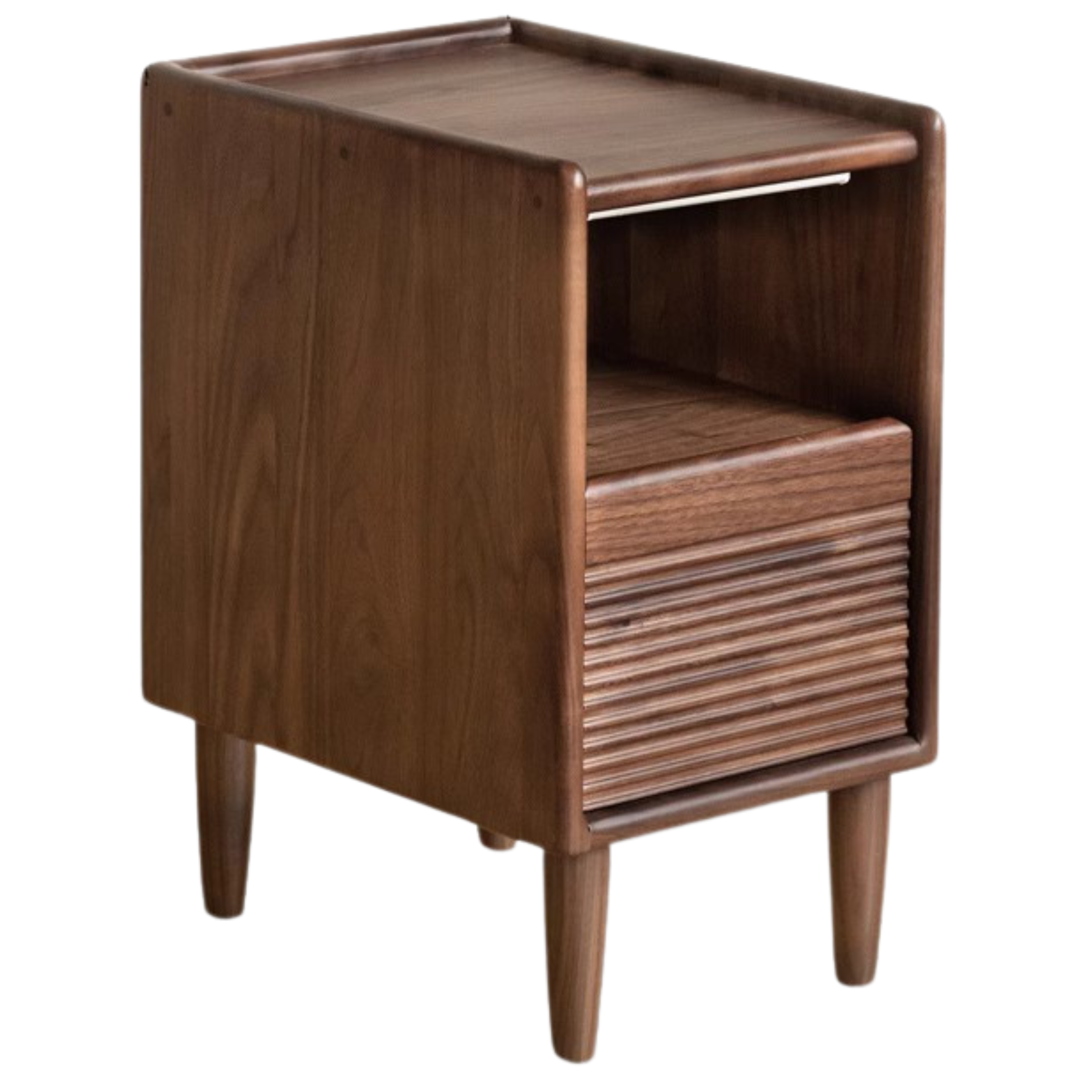 11.8x15.7x20.9 inch / 30x40x53cm / Rich Dark Walnut color / bedside cabinet