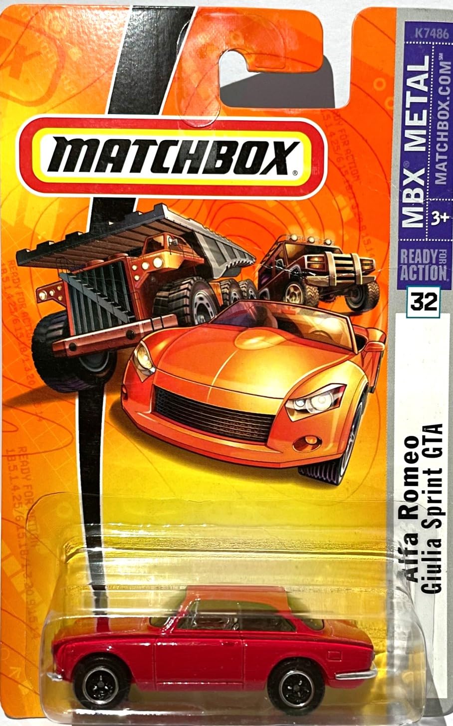 Matchbox Alfa Romeo Giulia Sprint GTA Diecast Car - 1:64 Scale Red Collectible Model Toy for Kids & Adults - Perfect for Display, Gifts & Racing Play Scenes