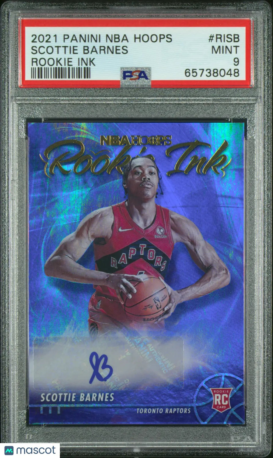 2021 Panini NBA Hoops Rookie Ink Scottie Barnes PSA 9 #RI SB Basketball Card - Perfect for Collectors, Investors & Sports Memorabilia Enthusiasts