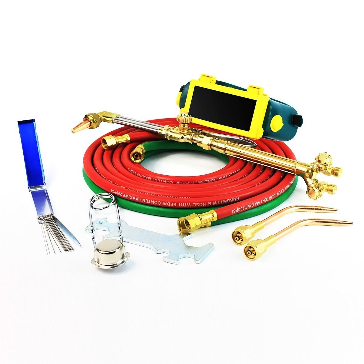 Professional Oxy Acetylene Welding & Cutting Torch Kit with Tanks - Heavy Duty Tote for Metal Fabrication, Auto Repair & HVAC Work