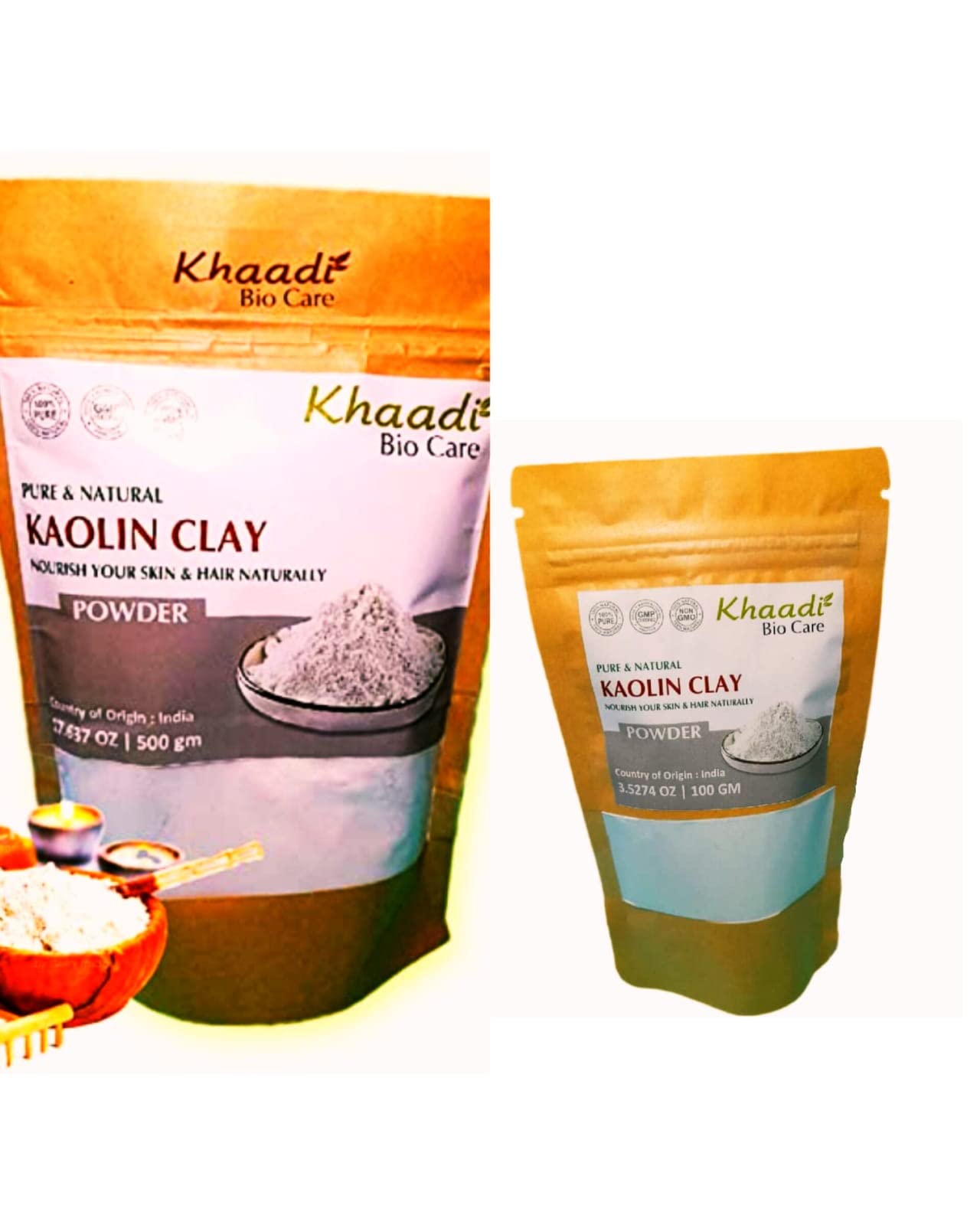 Pure Organic White Kaolin Clay Powder for Face (500g + 100g) | Natural China Clay for Acne, Blackheads & Skin Repair | Brightening Facial Mask for Pigmentation & Skin Renewal | Perfect for DIY Skincare & Spa Treatments