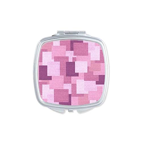 DIYthinker Purple Square Mosaic Double Sided Compact Makeup Mirror - Portable Pocket Size for Travel, Home Vanity & On-the-Go Touch Ups