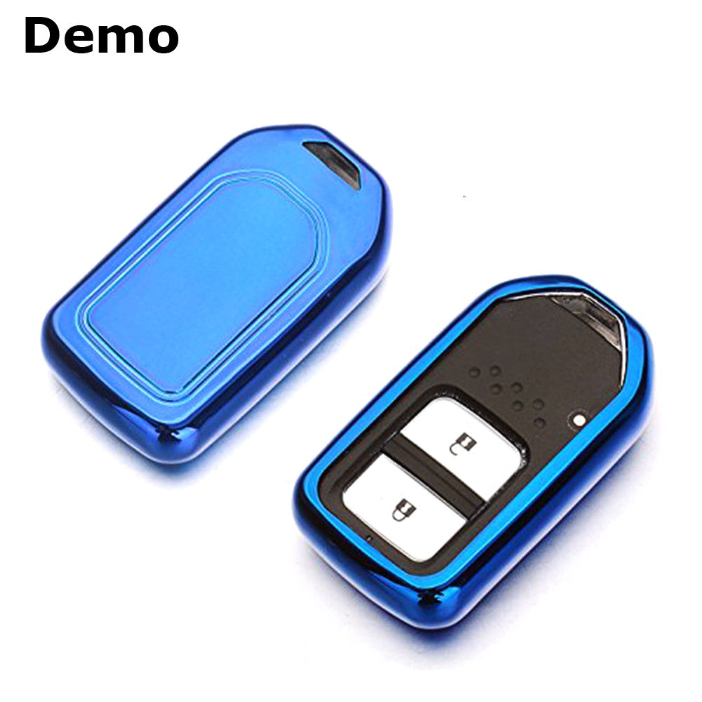 Durable Chrome Silver TPU Key Fob Cover for Honda Accord, Civic, Pilot, CRV, HRV, Odyssey - Protective Case for Car Keys with Stylish Design (Perfect for Everyday Use & Car Enthusiasts)
