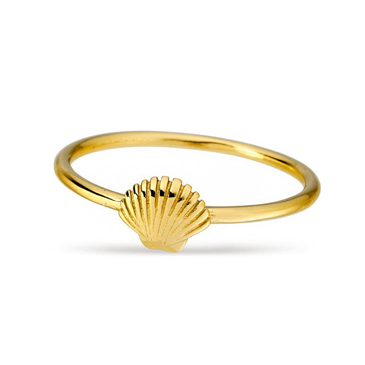 Dainty Gold Seashell Ring - Elegant Beach Jewelry for Women, Perfect for Summer Vacations, Weddings & Boho Fashion