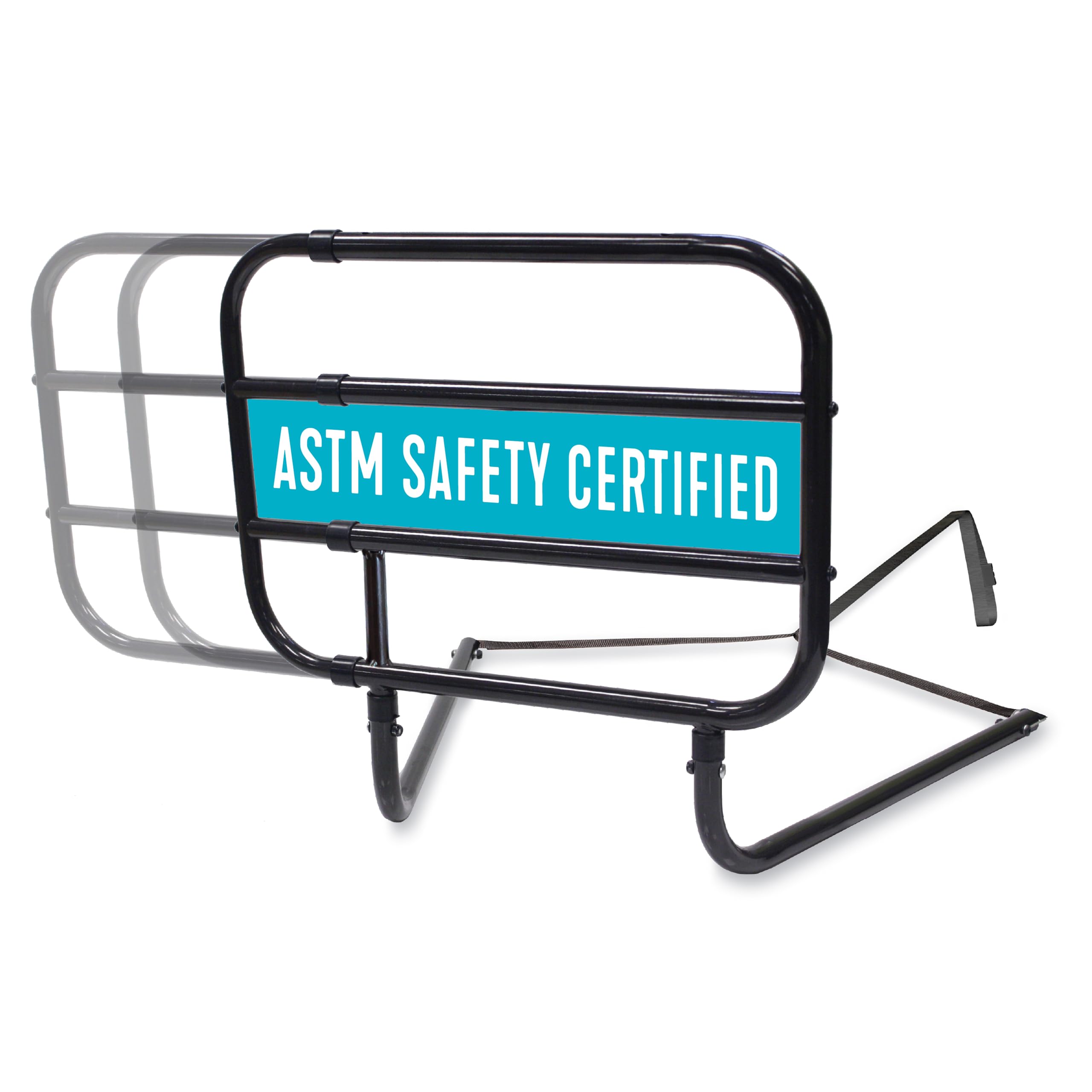 Adjustable Bed Safety Rail for Seniors - Extendable Bedside Assist Grab Bar with ASTM Certification | Elderly Bed Rail for Fall Prevention & Mobility Support | Ideal for Home Care & Hospital Use