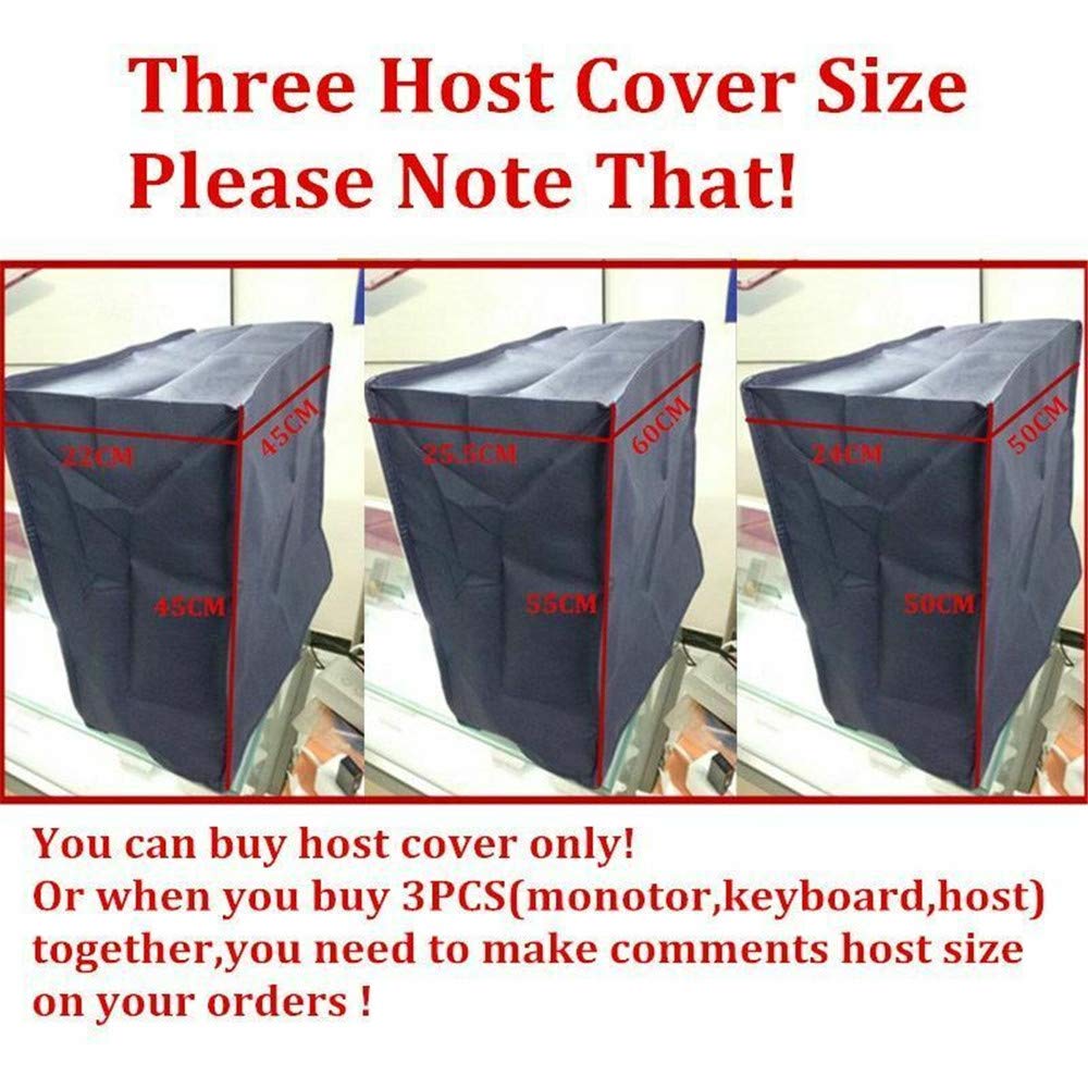 3-Piece Desktop Computer Protective Case Set - Dustproof Cover for Monitor, Keyboard & Tower (Fits up to 27 Inch Screens) | Perfect for Home Office, Gaming Setup & Workspace Protection
