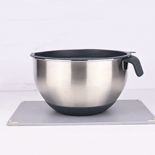 Premium Set of 3 Stainless Steel Mixing Bowls with Non-Slip Base - Ideal for Baking, Cooking & Food Prep - Kitchen Essentials for Home Chefs