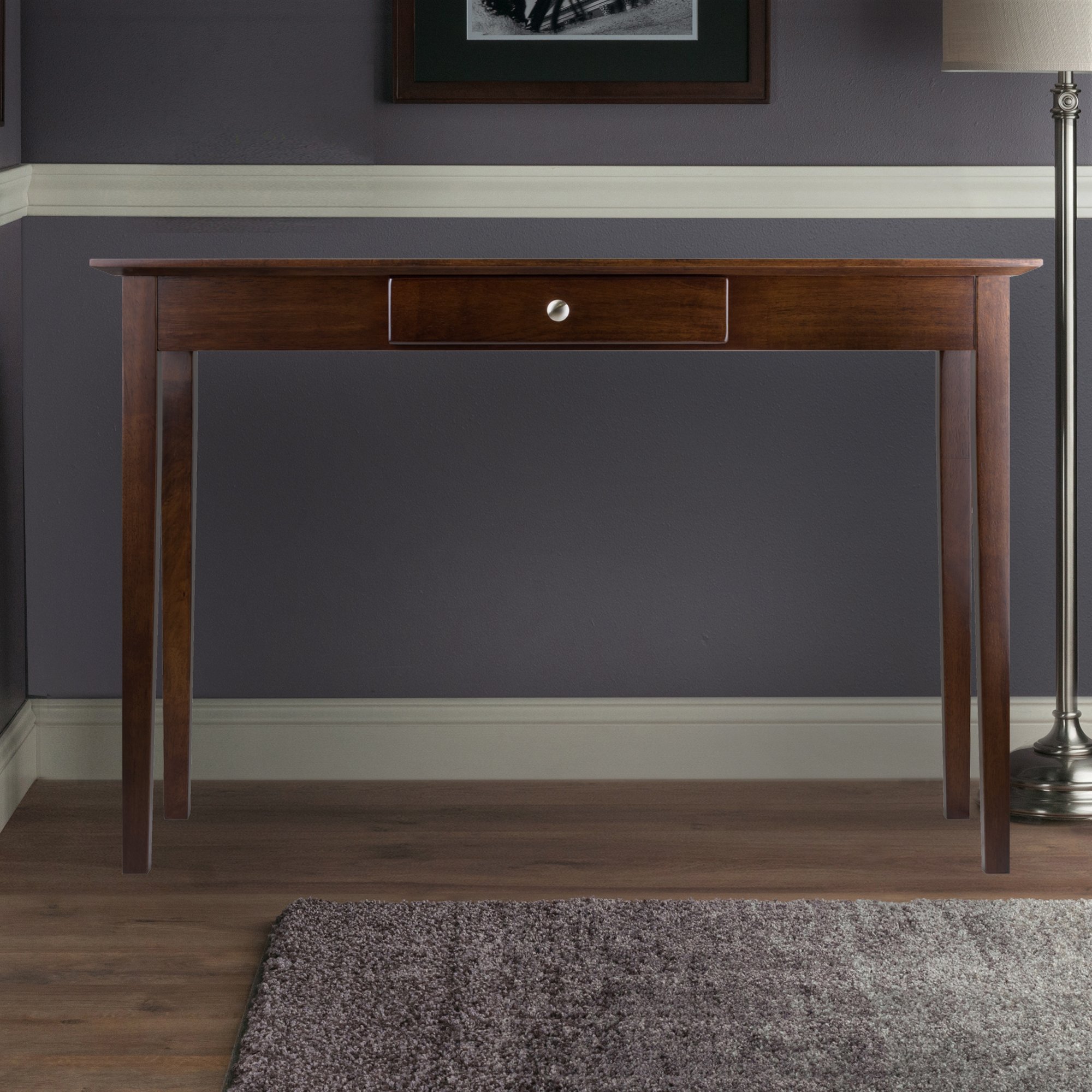 Winsome Rochester Antique Walnut Console Table - Entryway Sofa Table, Hallway Accent Table for Living Room, Bedroom & Office Decor