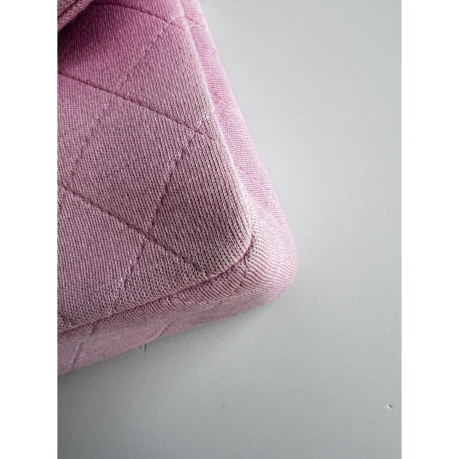 Chanel Light Pink Quilted Jersey Cotton Single Flap Shoulder Bag - Luxury Designer Handbag for Women, Perfect for Date Night & Special Occasions