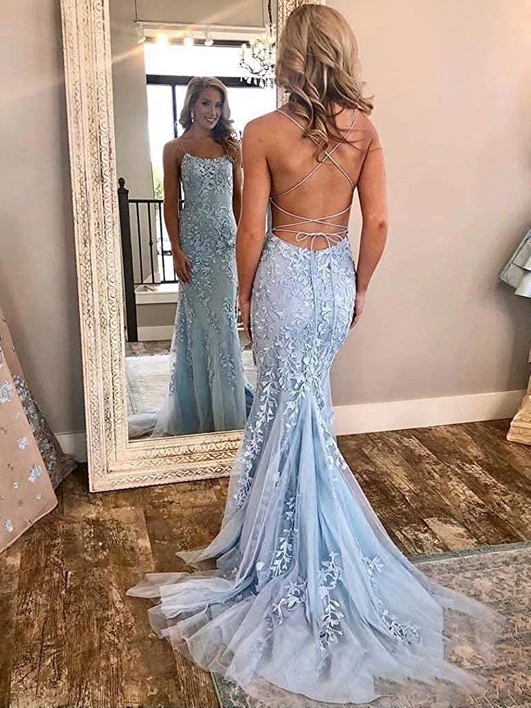 Elegant Women's Lace Prom Dresses Long Mermaid Tulle Appliques Formal Party Evening Gowns for Homecoming, Wedding, and Special Occasions