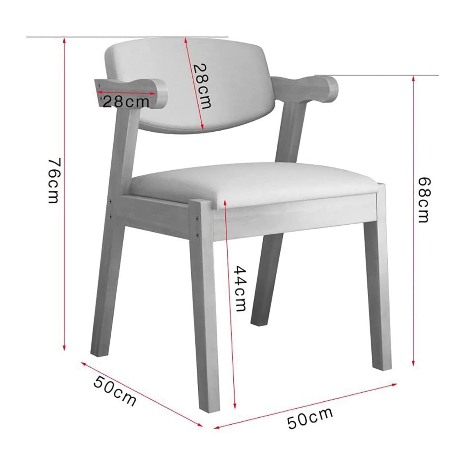 Nordic Modern Dining Chair - Solid Rubber Wood & PU Upholstered Desk Chair - Home Office, Living Room, Bedroom Accent Chair - Comfortable Lounge & Dressing Seat (Dark Brown) - Perfect for Dining Rooms, Home Offices & Bedroom Vanities