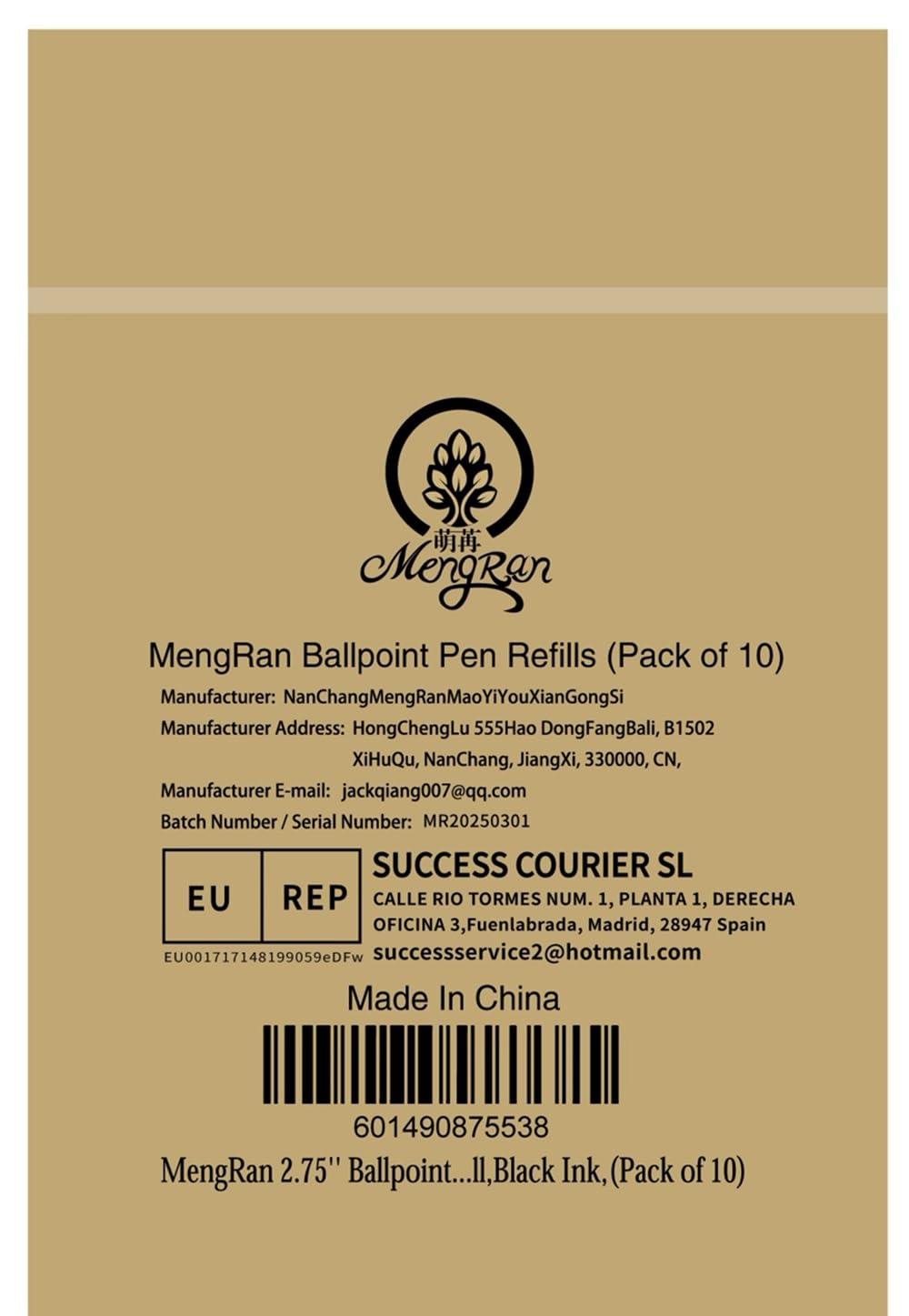 Premium D1 Ballpoint Pen Refills - Medium Tip Twist Pen Ink Cartridges (10 Pack Black) - Compatible with Swarovski, Parker & More - Perfect for Office, Journaling & Gift Pens