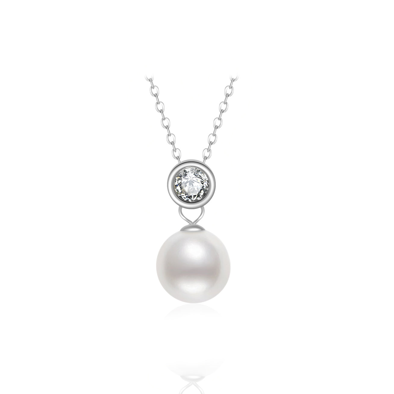 18K Solid Gold Freshwater Pearl Necklace KN00114 - Elegant Jewelry Gift for Women, Bridal Party, Anniversary & Special Occasions