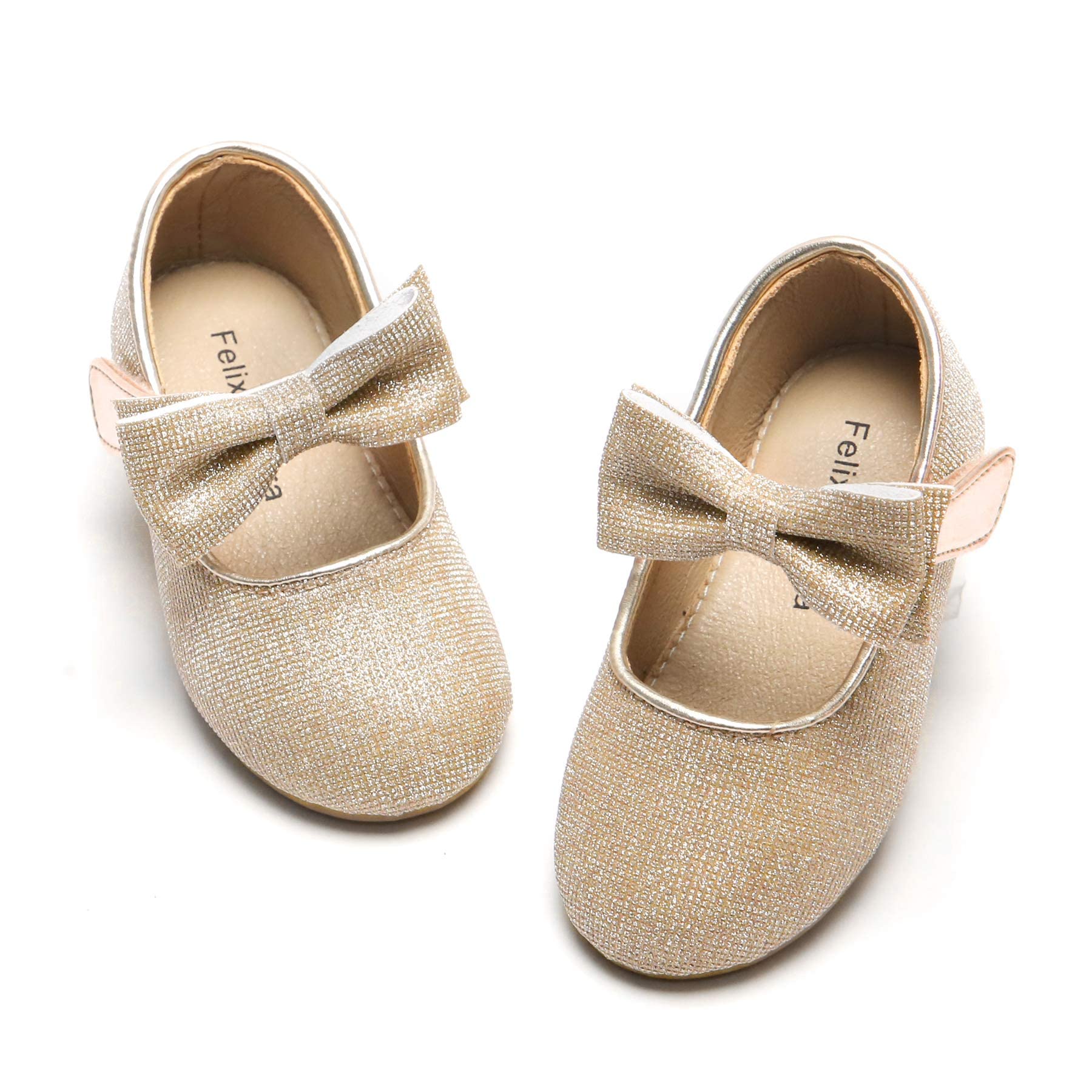 Felix & Flora Toddler Flower Girl Dress Shoes - Girls Ballet Flats for Wedding, Party & School | Comfortable First Walkers for Special Occasions