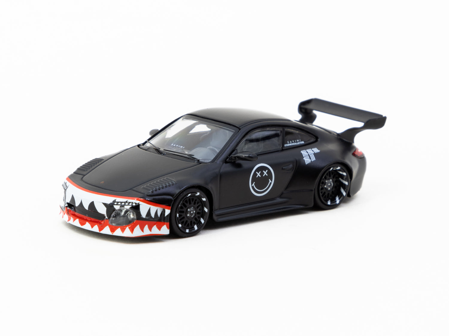 Tarmac Works 1/64 Scale Porsche 997 GT3 Matte Black Diecast Model Car - Collectible Miniature for Display, Racing Enthusiasts & Diecast Collectors - Perfect for Home Office Decor, Car Shows & Gift Giving