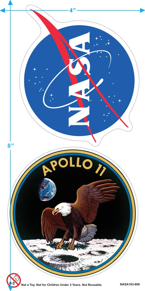 NASA Apollo Mission Patches T-Shirt & Stickers Set - Large Size | Space Enthusiast Gift, Astronaut Fan Apparel, Cosplay & Collectible Merch