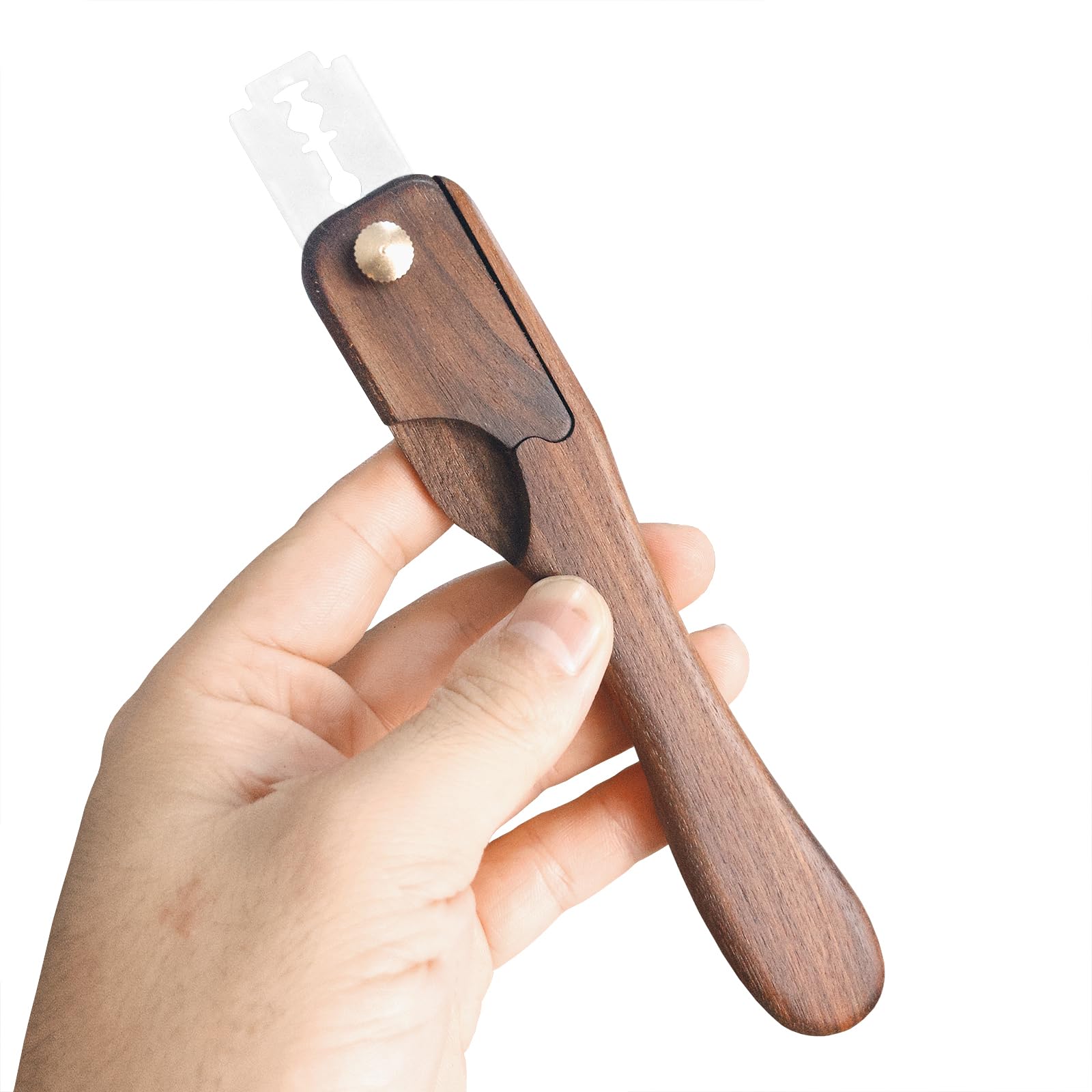 Premium Mini Bread Lame - Handcrafted Wooden Dough Scoring Tool for Sourdough Bread Patterns - Black Walnut Bread Decorating Knife (Blade Not Included) - Perfect for Artisan Baking & Homemade Bread Making