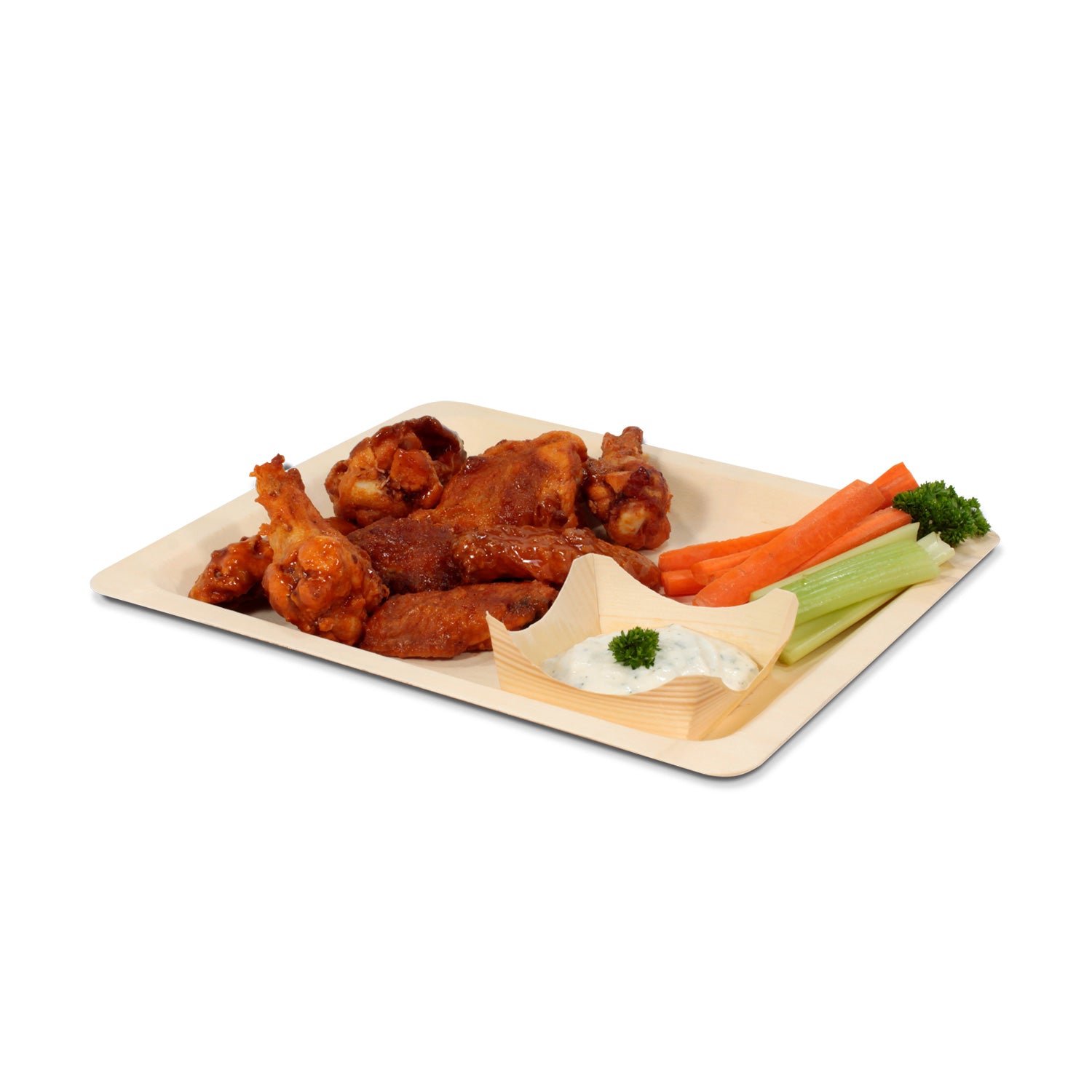 Tree Choice 10.4 x 8.4 Inch Oblong Poplar Wood Serving Tray - Bulk Pack of 200 - Perfect for Restaurants, Cafes, and Catering Events