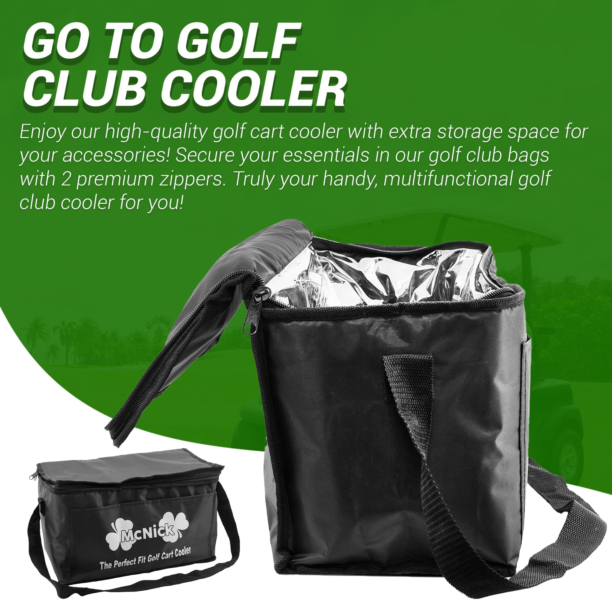 Premium Golf Cooler Bag with Beer Holder - Insulated Golf Bag Cooler Sleeve for Cold Drinks on the Course | Perfect for Golfers, Camping & Outdoor Events