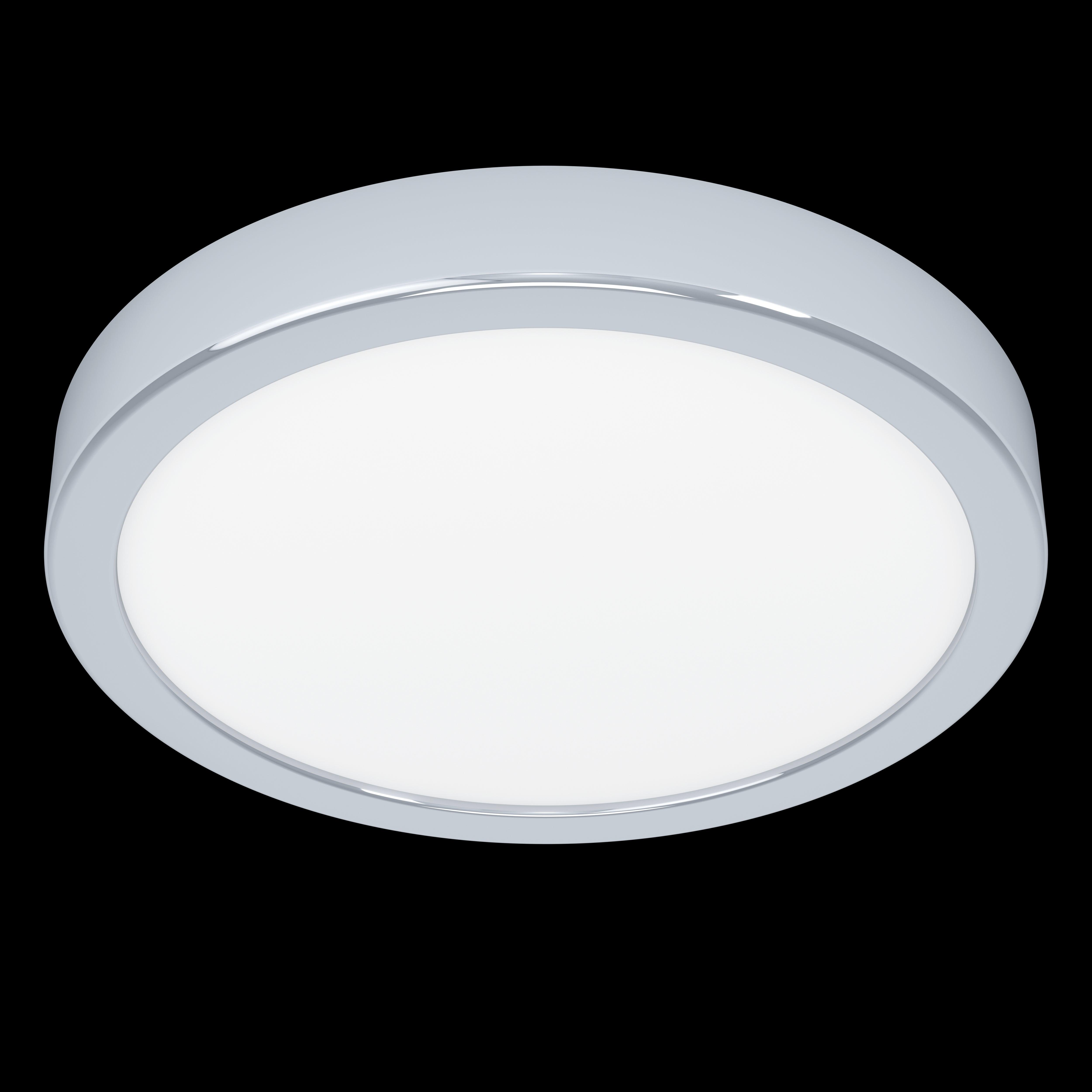 Eglo Fueva 5-LED Round Chrome Flush Mount Ceiling Light Fixture, 21cm/8.3 Inch, Modern Dimmable Lighting for Bedroom, Kitchen, Hallway & Office