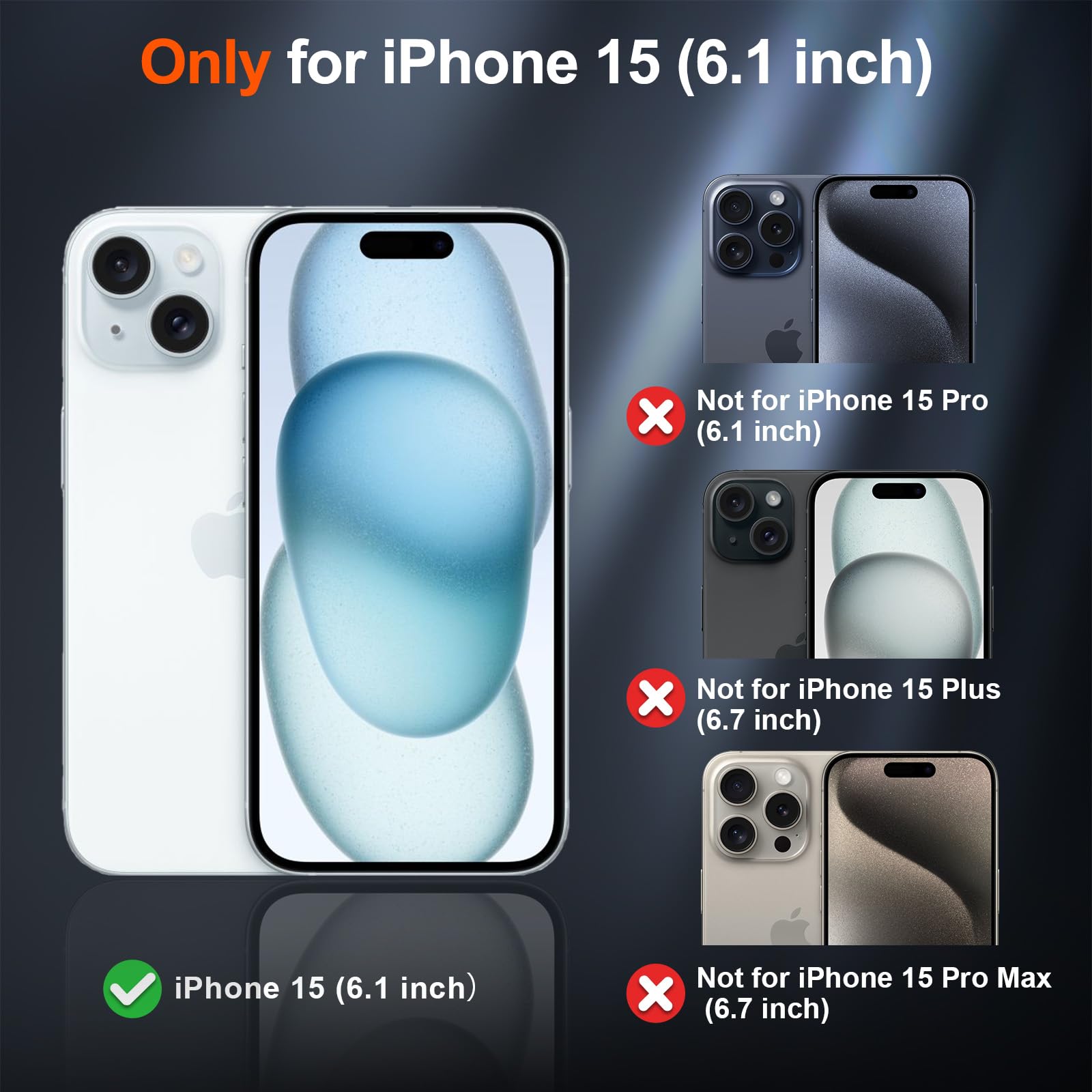 SUPFINE Magnetic iPhone 15 Case (6.1 Inch) - Military Grade Drop Protection, MagSafe Compatible, Shockproof Dual Layer Design - Perfect for Outdoor Activities, Travel & Daily Use - Black