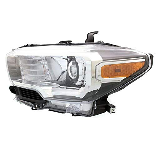 Toyota Tacoma 2016-2017 Replacement Headlight Assembly Set - Non-LED DRL Compatible (Left & Right Pair) with Bulbs Included | Perfect for Off-Roading & Night Driving Upgrades
