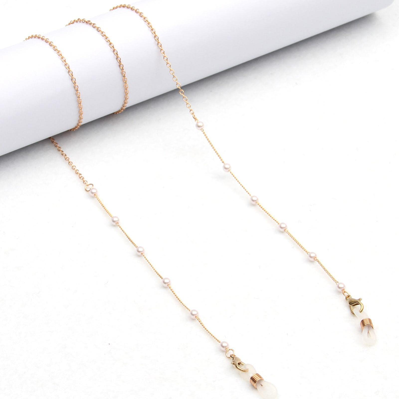 Pearl Glasses Chains for Women - Retro Metal Eyewear Lanyard for Sunglasses & Reading Glasses