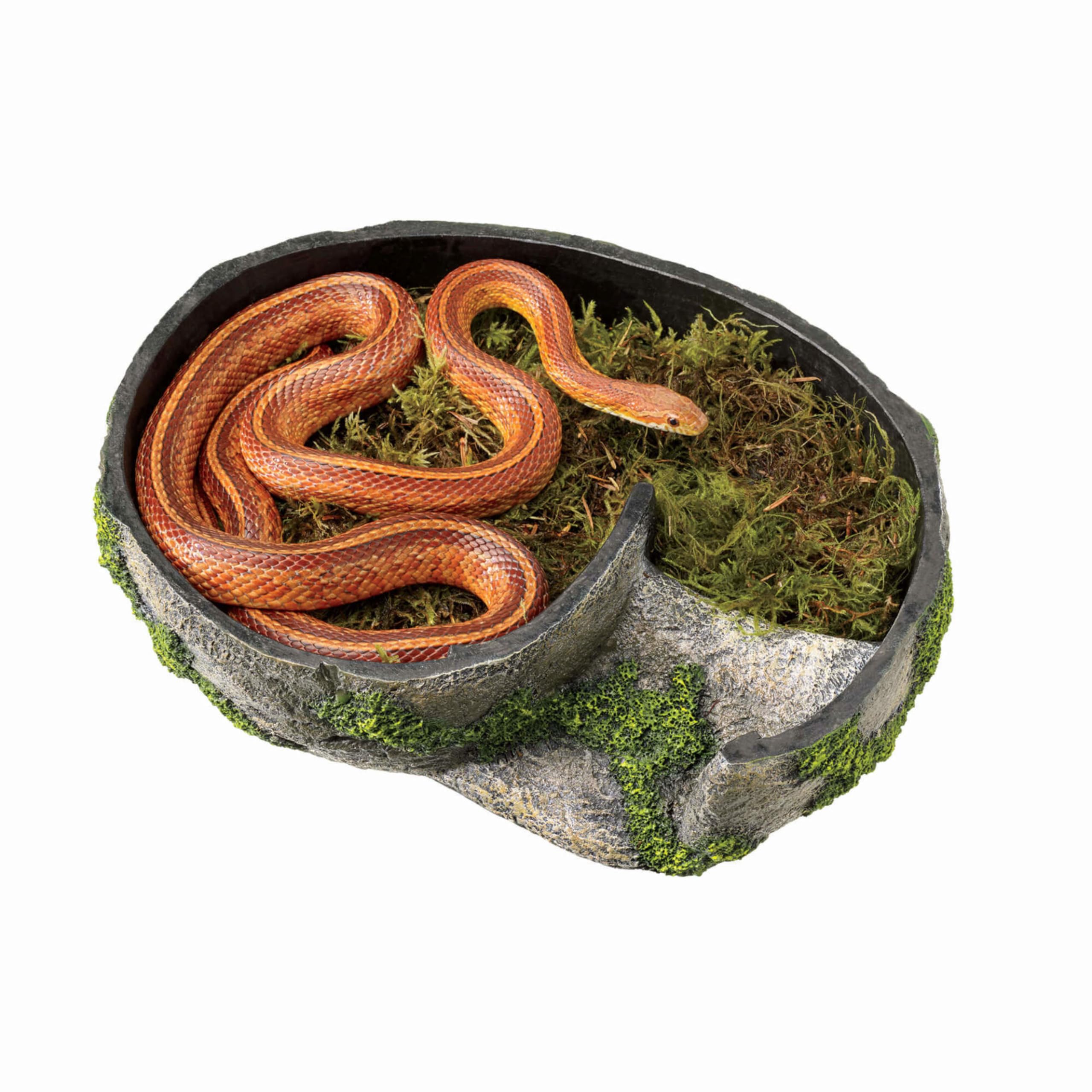 Zilla Pet Terrarium Rock Lair Hideout for Reptiles - Large Size Cave Shelter for Lizards, Snakes & Geckos - Perfect for Desert & Jungle Habitat Decor