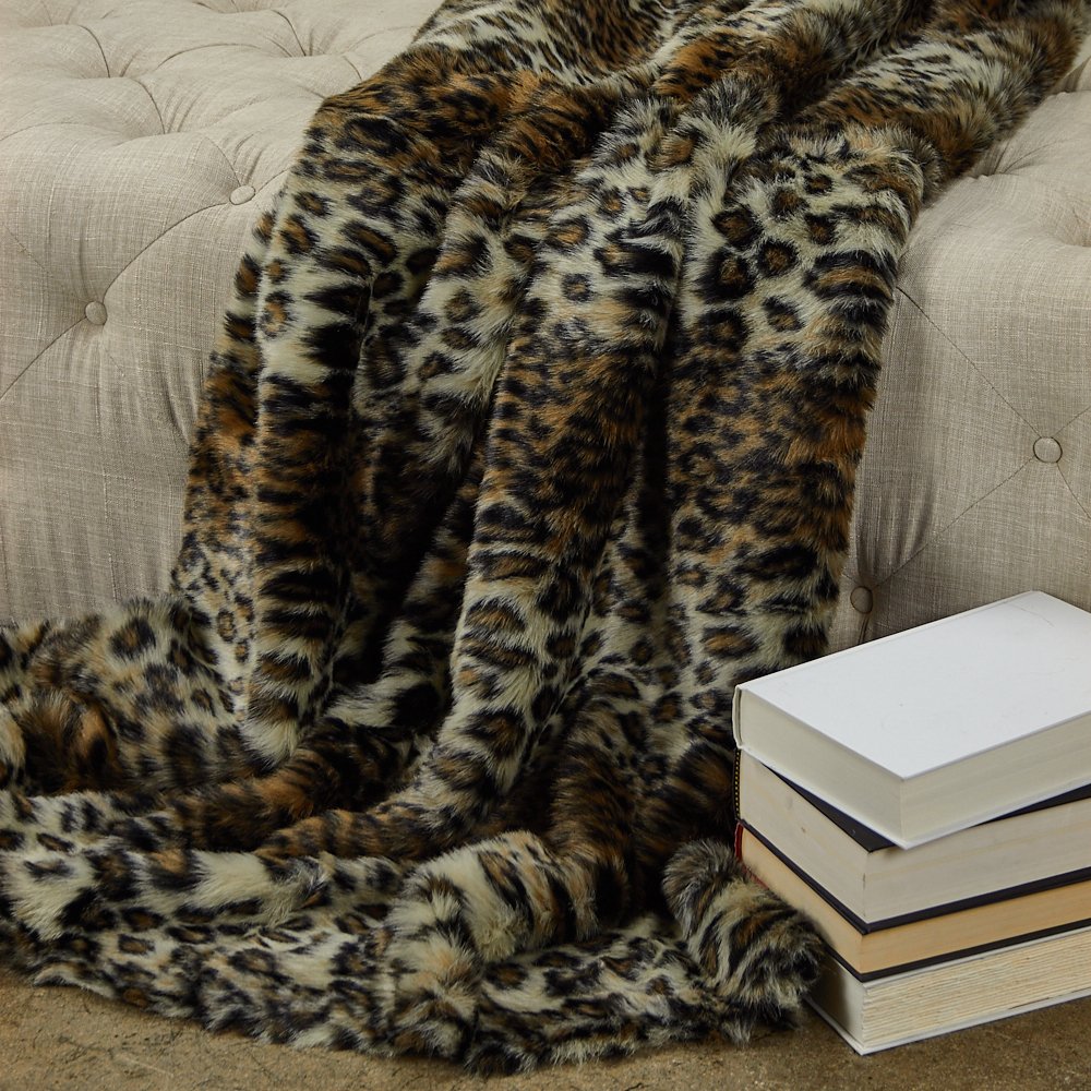 Plush Wild Leo Faux Fur Luxury Throw Blanket 36