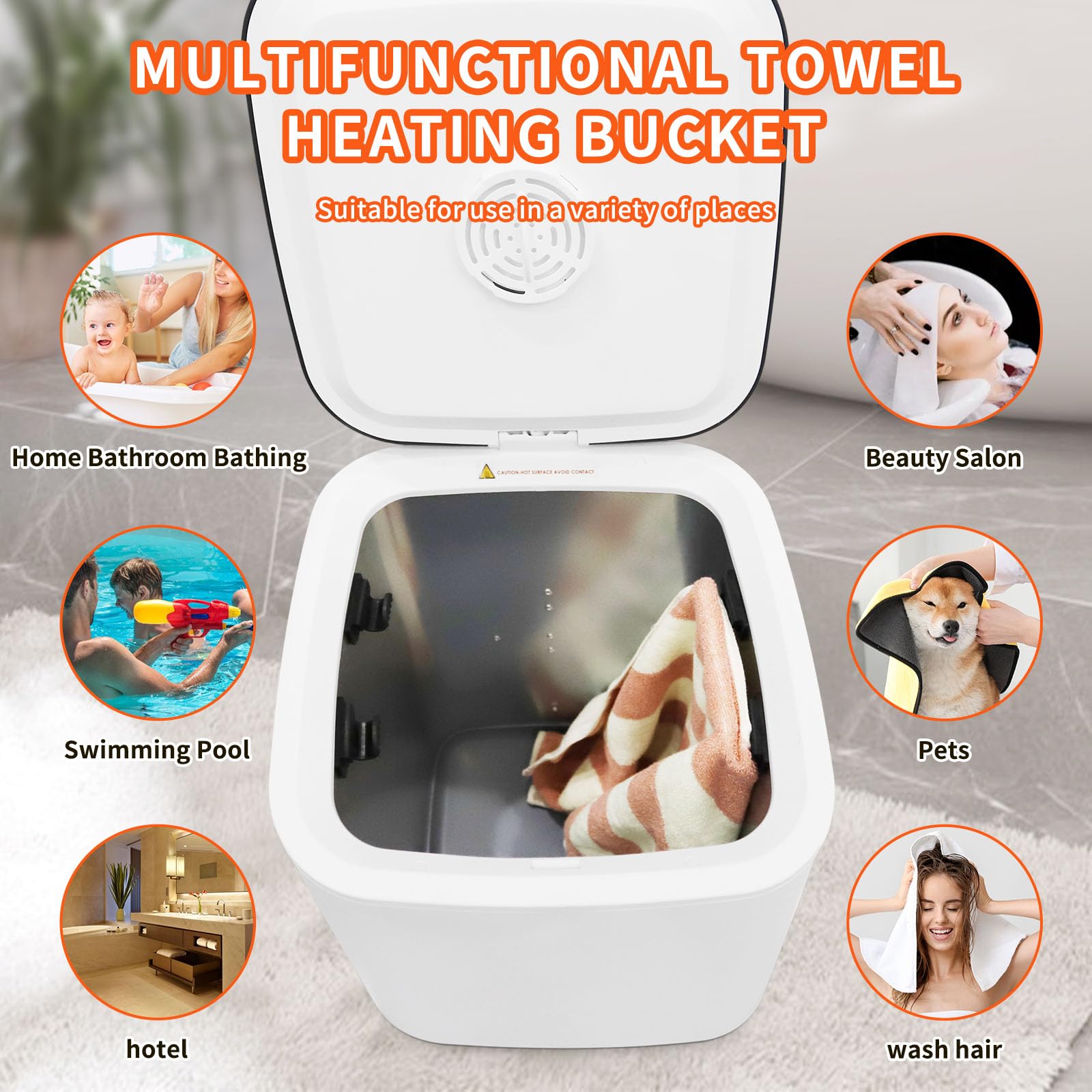 Premium 23L Electric Towel Warmer for Bathroom - LED Display, Child Lock, Adjustable Timer (20/40/60 Min) - Perfect Housewarming Gift for Moms & Home Spa Relaxation