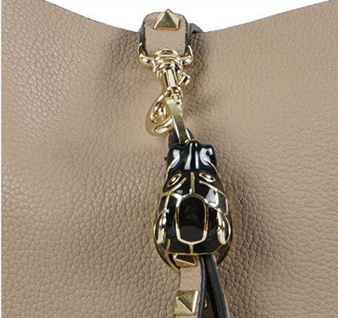 Stylish Studded Bucket Shoulder Bag for Women - Trendy Crossbody Purse with Metal Accents | Perfect for Casual Outings, Date Nights & Travel Accessories