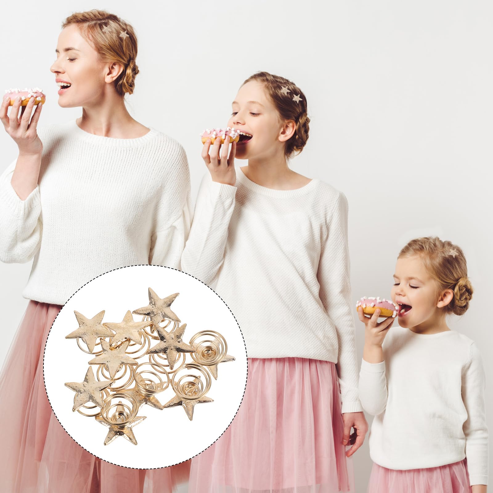 Lurrose 10PCS Gold Star Hair Coil Pins - Bridal Hair Accessories for Women, Perfect for Weddings & Parties