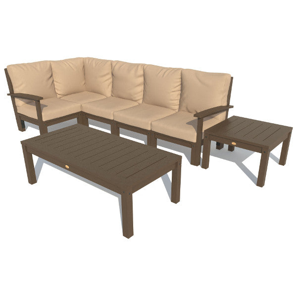 Luxury 7-Piece Deep Seating Sectional Sofa Set with Coffee Table & Side Table - Perfect for Living Room, Family Room & Outdoor Patio Furniture