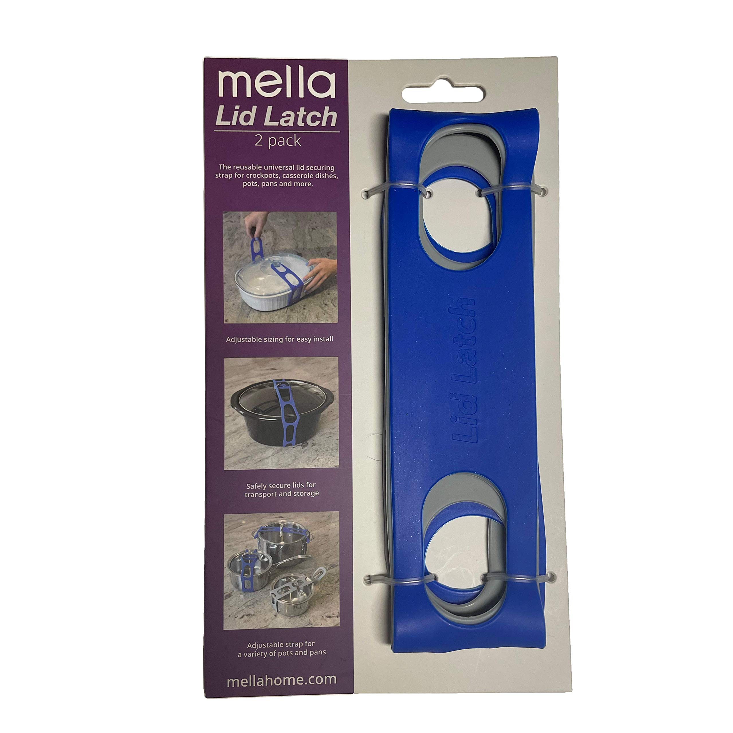 Universal Reusable Lid Latch Strap for Crockpots, Casserole Dishes, Pots & Pans - Secure Lid During Transport - Perfect for Picnics, Potlucks & Travel