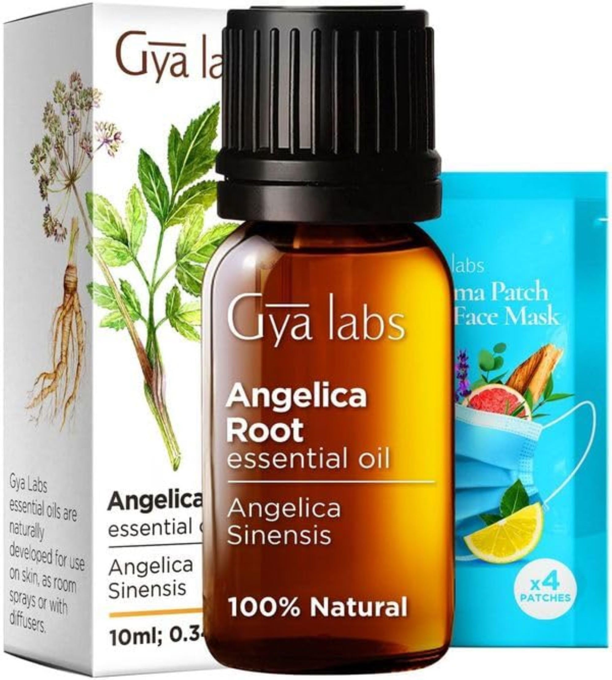 Gya Labs 100% Pure Angelica Root Essential Oil - 0.34 Fl Oz Natural Aromatherapy Oil for Diffusers, Skin Care, Hair Growth, DIY Candles & Massage - Earthy Herbal Scent for Relaxation, Stress Relief & Home Fragrance