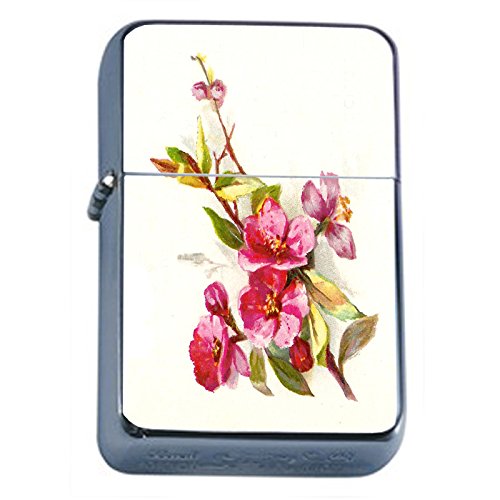 Vintage Silver Flip Top Oil Lighter with Floral Design - Classic 007 Style for Smoking, Candle Lighting & Outdoor Use
