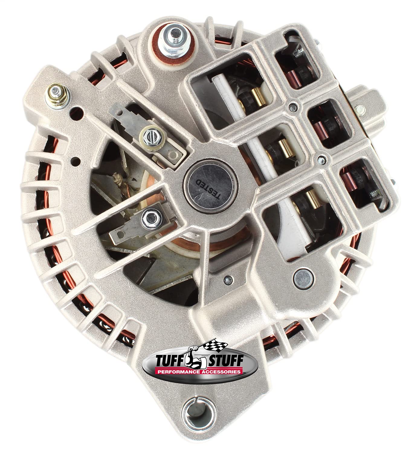 Tuff Stuff New 60 AMP Alternator for 1961-1985 Vehicles - Cast Single Pulley Replacement Part | Perfect for Classic Car Restoration & Engine Upgrades