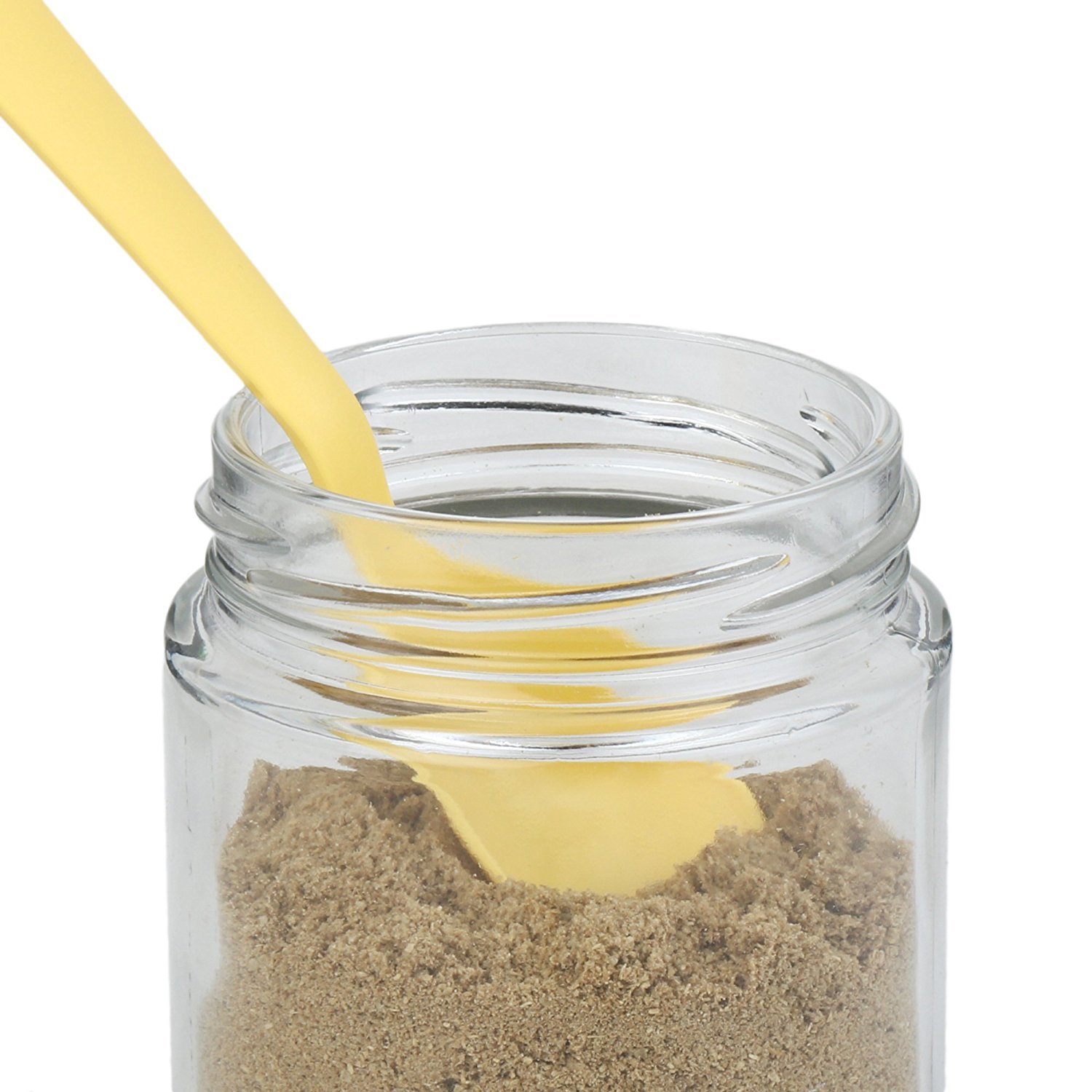 Pure Source India Glass Jar Container - Food Safe, Airtight, BPA Free - 50 Gram Capacity (Pack of 4) - Clear Kitchen Storage Jars for Spices, Herbs, Tea & Coffee - Perfect for Pantry Organization & Home Decor