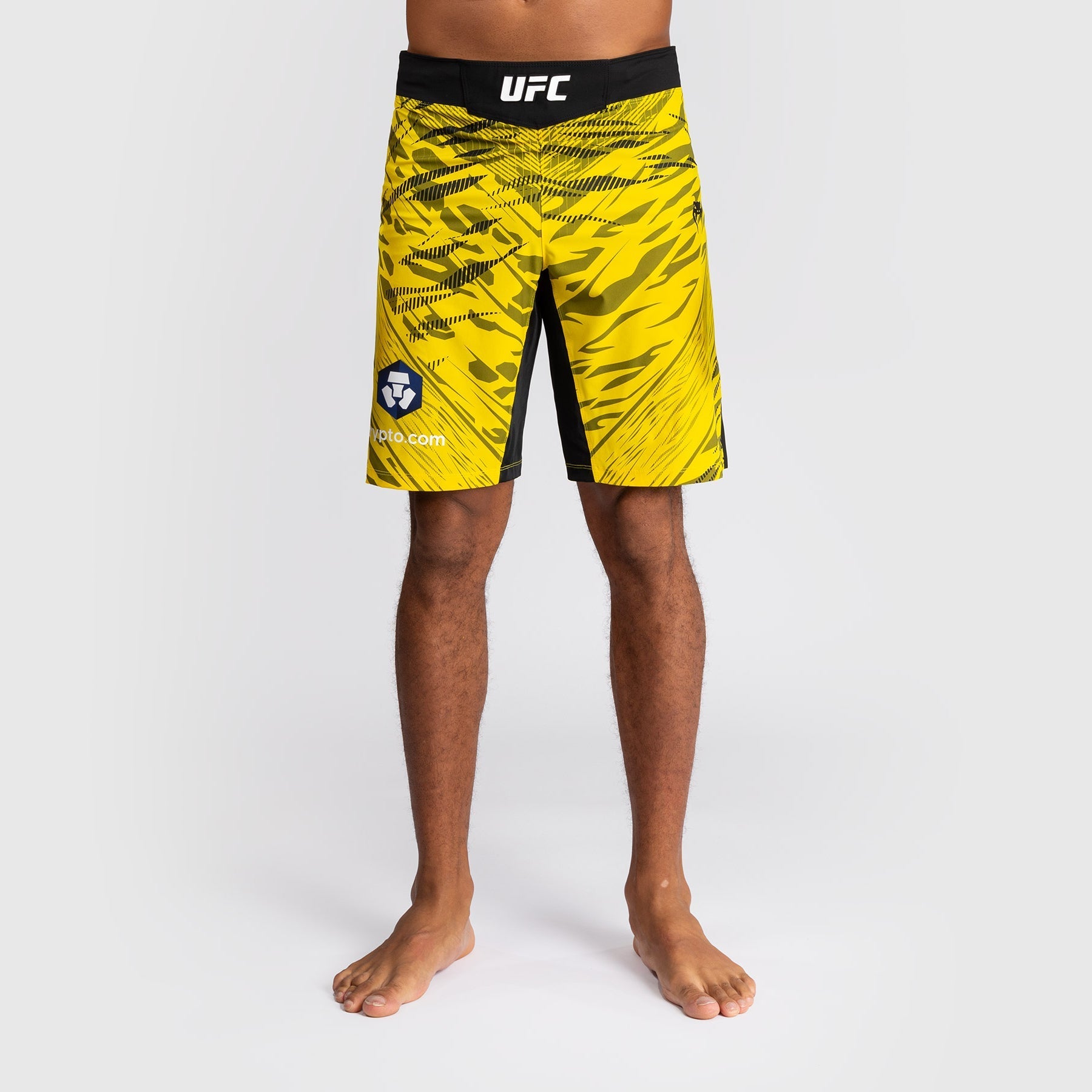 Venum UFC Fusion Personalized Authentic MMA Fight Shorts for Men - Long Fit, Yellow - Perfect for Training, Competition & Fight Night Events