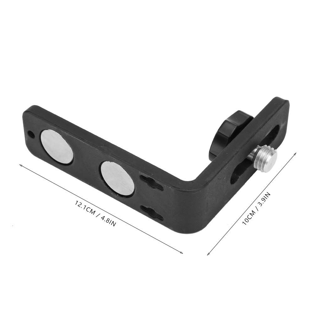 Fafeicy L-Shaped Magnetic Bracket - Wall Mount Universal Bracket with 5/8 Inch Thread for Leveling Tools - Heavy Duty L-Shaped Fixed Stand for Construction, Plumbing & DIY Projects