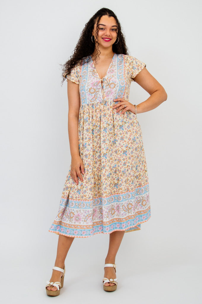 Julie Women's Casual Dress - Elegant Taupali Color, Perfect for Office Wear, Date Night & Summer Outfits
