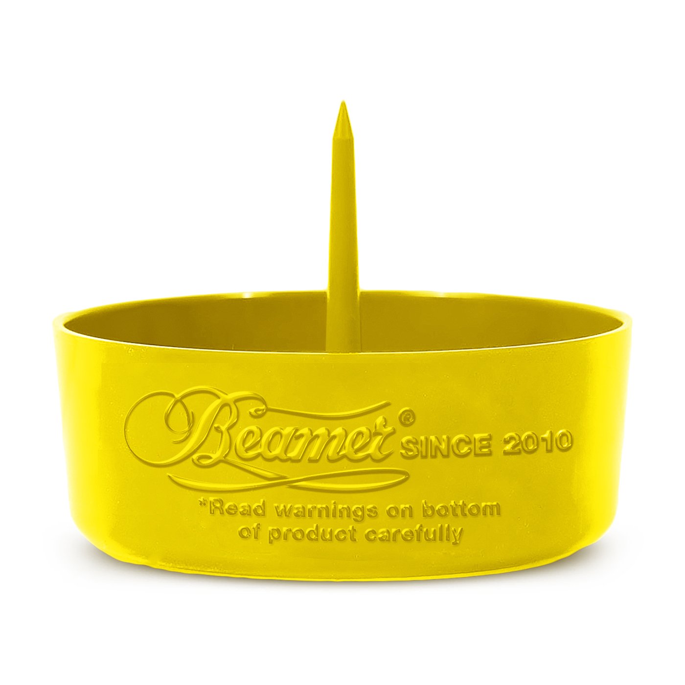 Yellow Beamer DePiper Ashtray with Built-in Cleaning Poker & Spike Tool - Quick & Mess-Free Pipe & Bowl Cleaner - Perfect for Smoking Accessories & Stash Box Organization