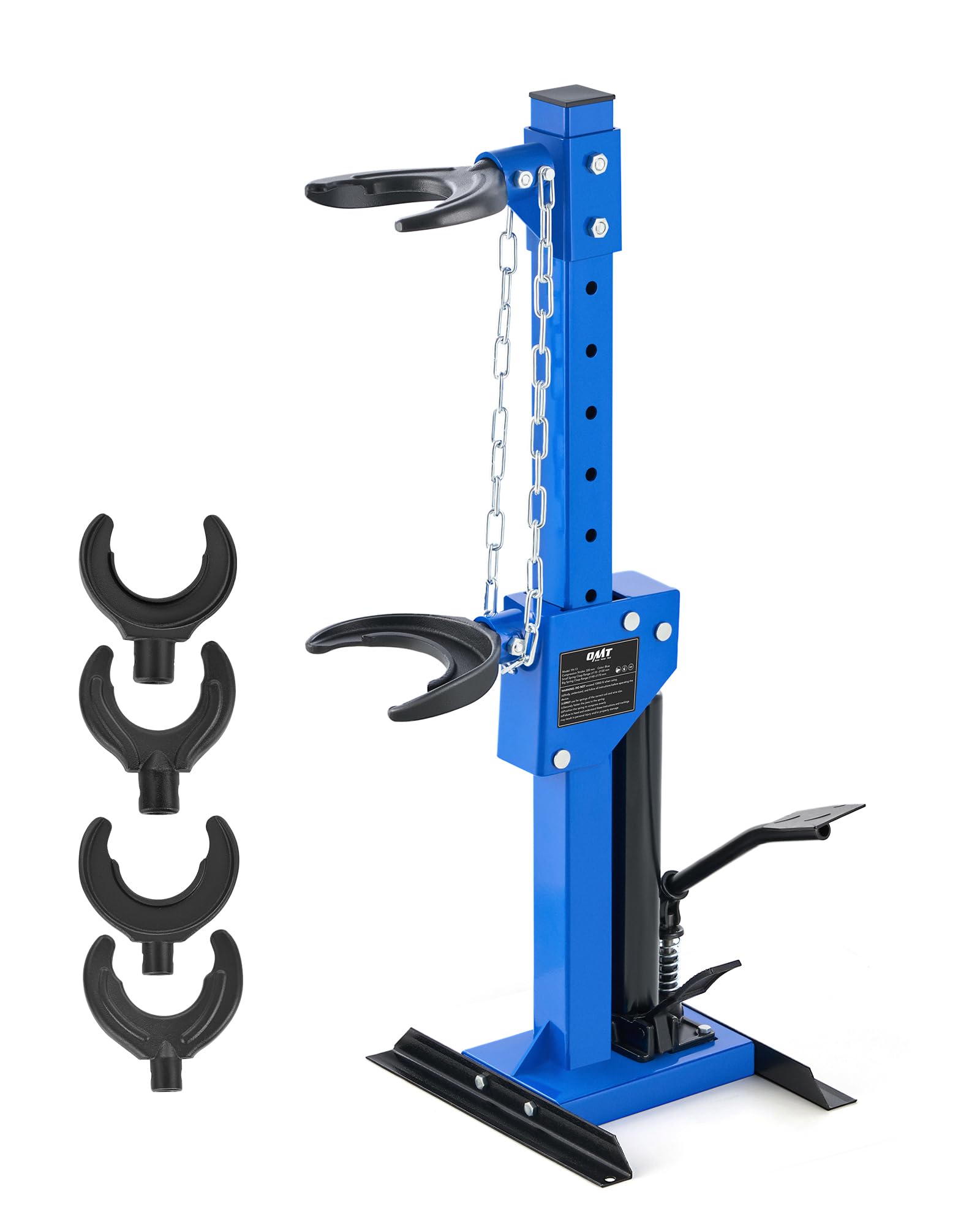 Orion Motor Tech 1 Ton Hydraulic Strut Spring Compressor Tool - 4.5 Ton Capacity with 4 Spring Clasps for Car, Truck & SUV Suspension Repair - Perfect for DIY Mechanics and Professional Auto Shops
