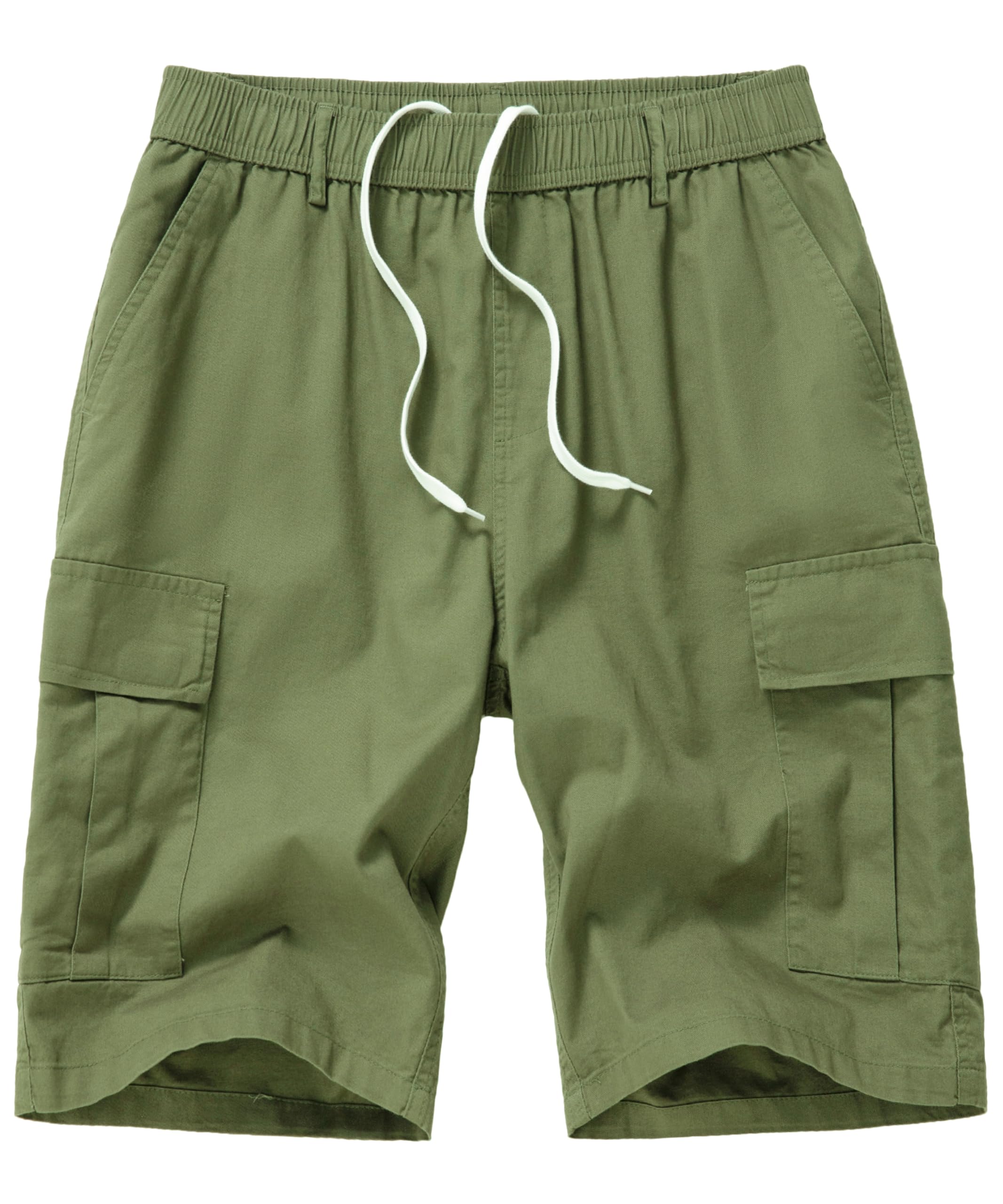 VCansion Men's Cargo Shorts - Comfortable Cotton Elastic Waist Camouflage Shorts with Multiple Pockets | Perfect for Hiking, Camping & Outdoor Adventures