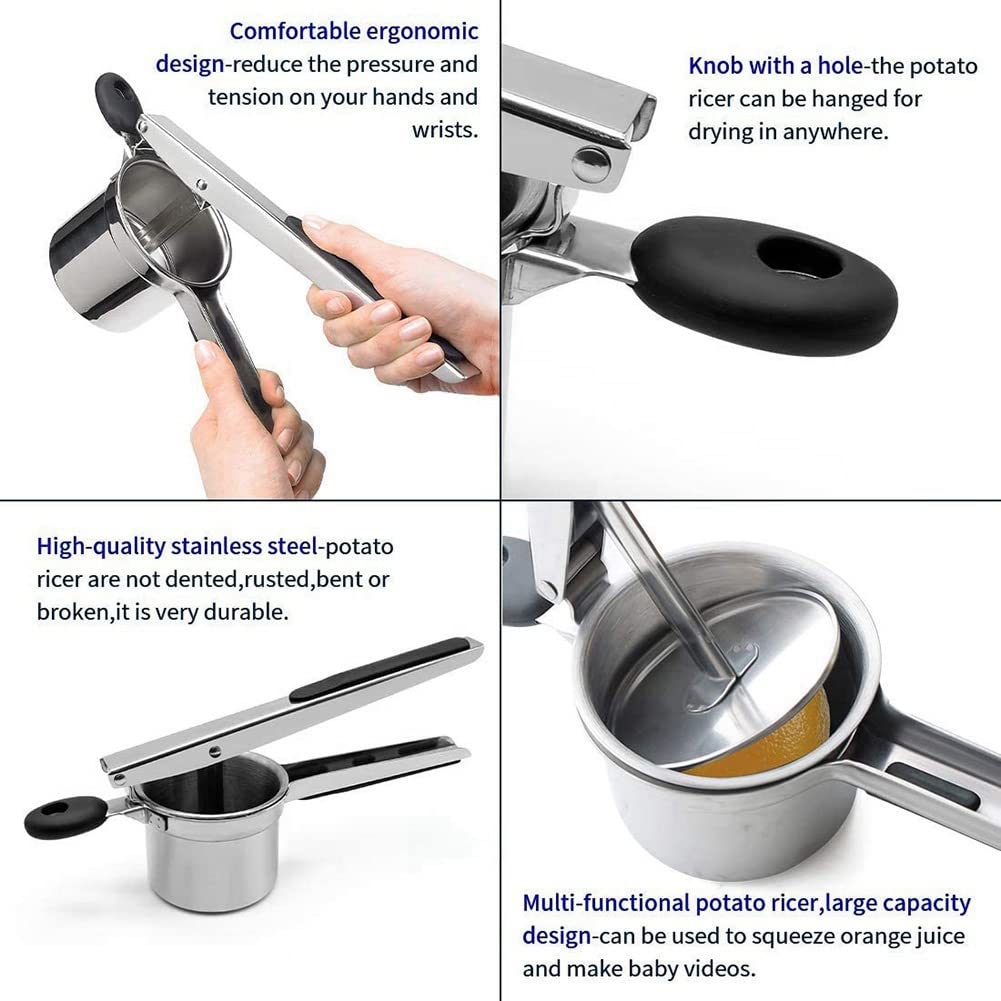 XIDIT Potato Blender & Spaghetti Maker Machine - 3 Interchangeable Discs for Mashed Potatoes, Pasta Press - Perfect for Home Cooking, Meal Prep & Italian Cuisine Lovers