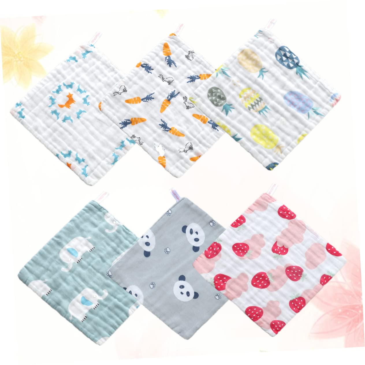 HEMOTON 18-Piece Face Towel Set - Soft Washcloths & Bibs for Babies, Adults, and Daily Use | Perfect for Bathing, Makeup Removal, and Mealtime Protection