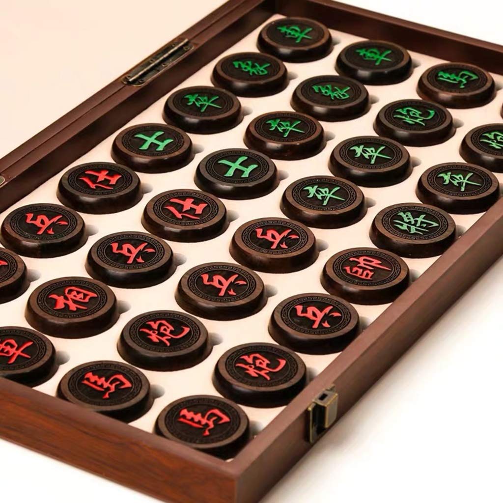 2 Player Chinese Xiangqi Chess Set - Portable Folding Board Strategy Game with 6cm/2.4